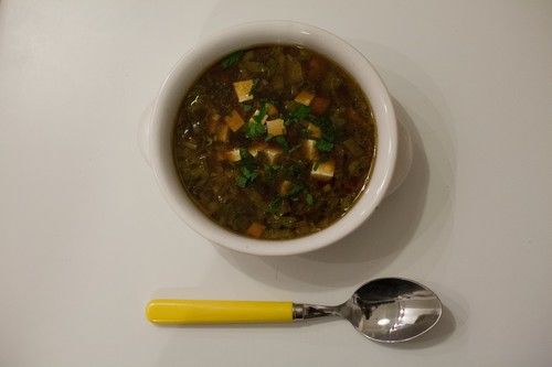 Sopa de missô de tofu