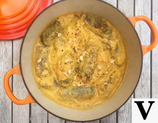 Recetas vegetarianas: rollitos de col y patatas al curry