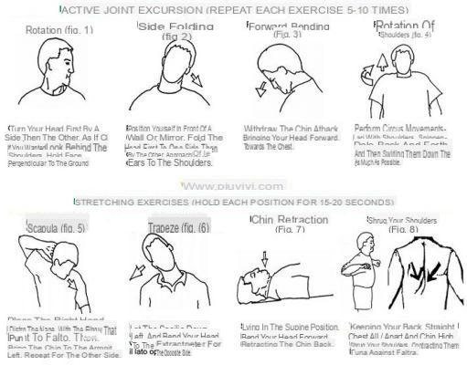 Exercícios de flexão do queixo para dores no pescoço