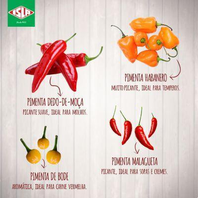 As variedades de pimenta e seu uso