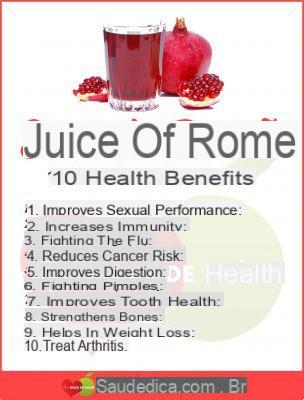 Os benefícios do suco de romã