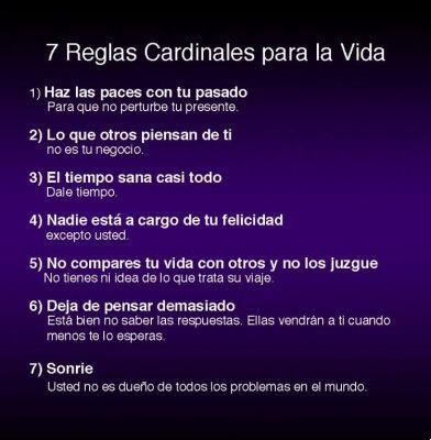 Las 7 reglas cardinales de la vida