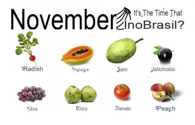 November fruit and vegetables