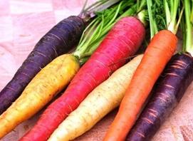 Zanahorias de colores y sus propiedades.
