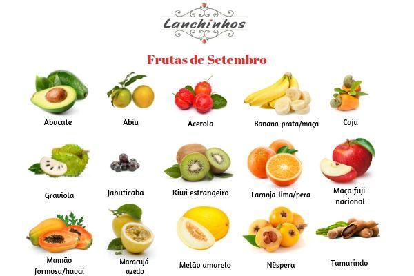 Frutas e vegetais de setembro